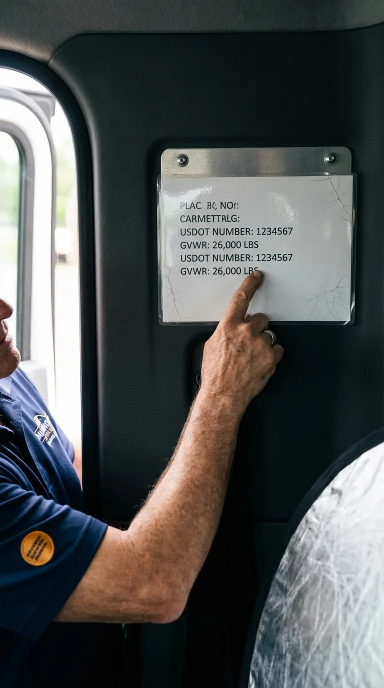 USDOT licensing placard verification in Gwinn